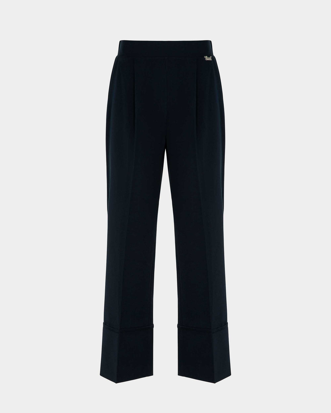Pantalone con maxi risvolto donna