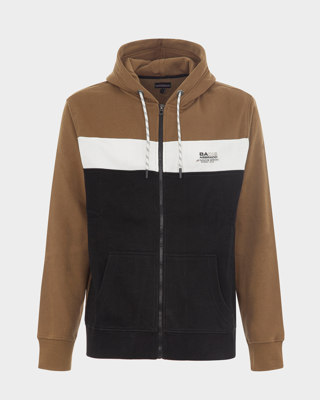 Felpa zip e cappuccio uomo