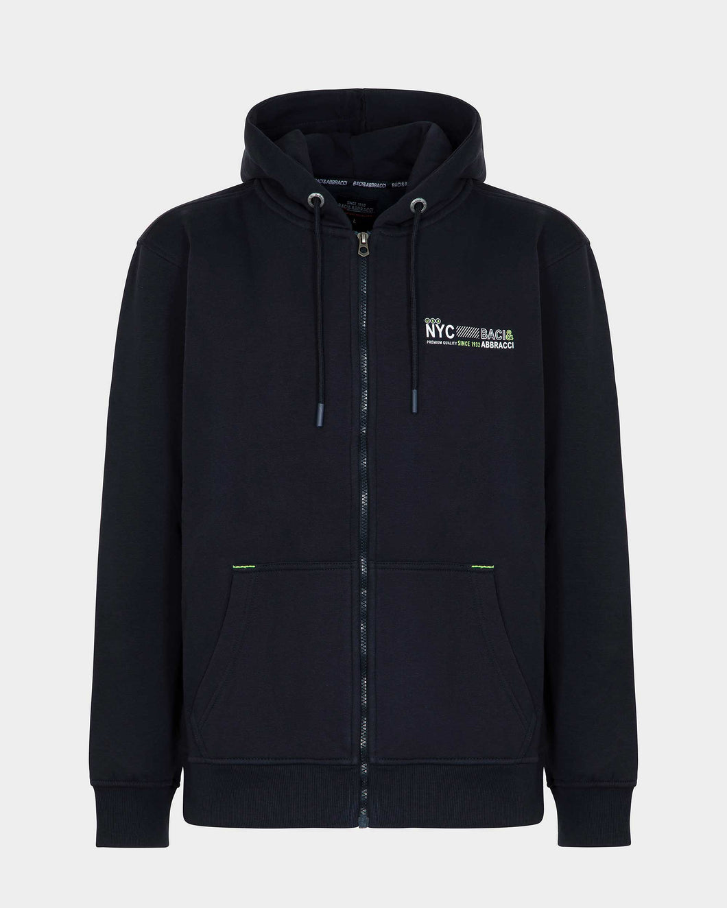 Felpa zip con cappuccio uomo