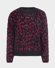 Upload the image to gallery viewer, Maglia girocollo animalier donna fucsia
