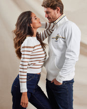 Upload the image to gallery viewer, Maglia a righe lurex donna
