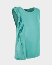 Upload the image to gallery viewer, T-shirt smanicata con volant

