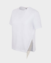 Upload the image to gallery viewer, T-shirt con spacco strass donna
