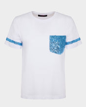 Carica l&#39;immagine nel visualizzatore di Gallery, T-shirt con taschino pailettes
