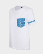 Carica l&#39;immagine nel visualizzatore di Gallery, T-shirt con taschino pailettes
