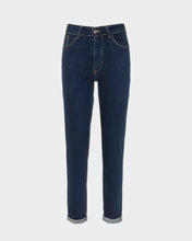 Upload the image to gallery viewer, Denim blu scuro donna

