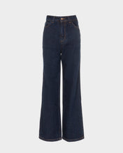 Upload the image to gallery viewer, Denim a zampa scuro donna
